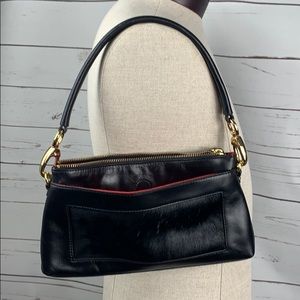 Kate Landry black shoulder bag purse red